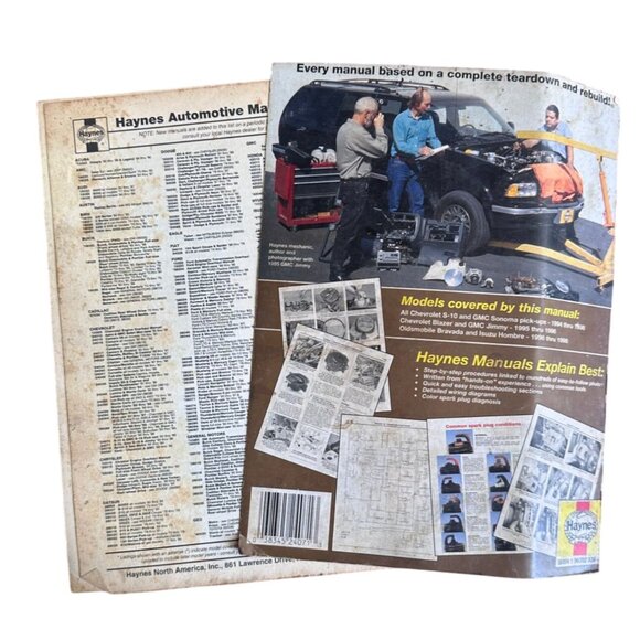 Vtg Haynes Repair Manual Chevrolet S-10 and Gmc Sonoma Pickups 1994-1998 24071 - Picture 3 of 6